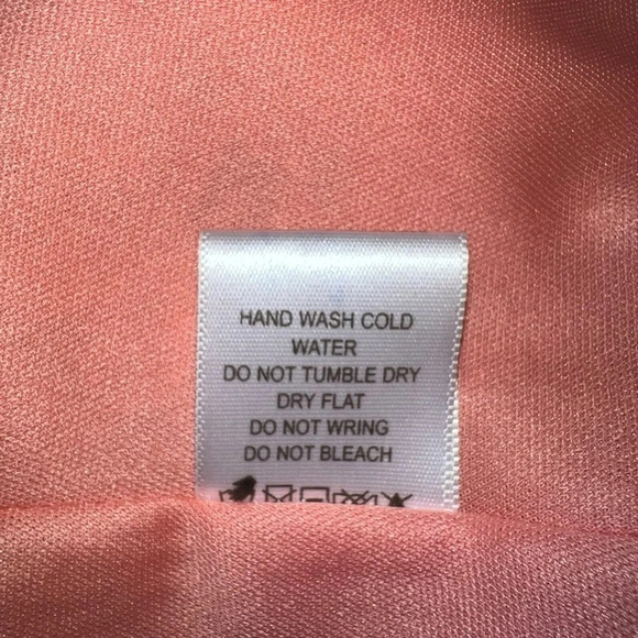 Annabella,S, sleeveless, coral high collar button loop closure lace overlay mini - Picture 7 of 8